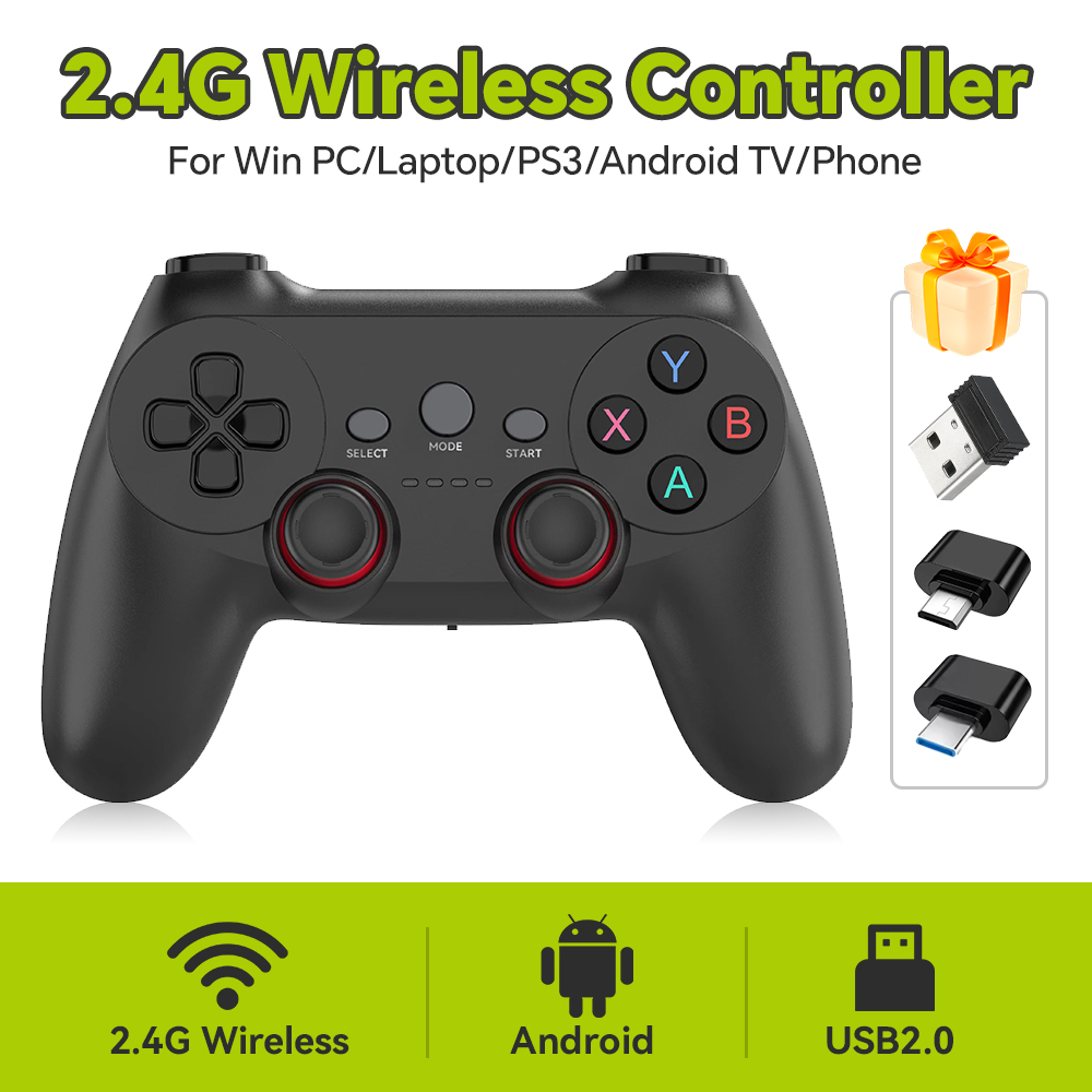 Gaming Console For Phone - Windows PC/노트북/PS3/안드로이드 TV/전화/게임 콘솔용 2.4G 무선